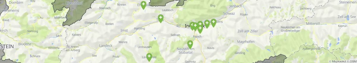 Map view for Pharmacies emergency services nearby Zirl (Municipality, Tirol) (92)